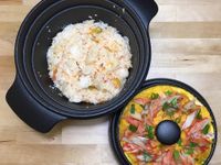 蟹黃豆腐煲+一粒蕃茄飯