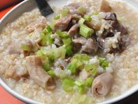 【大同電鍋料理】糙米豬腸排骨粥