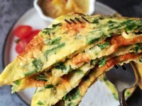 苦荞韭菜饼，与青团不同的美味