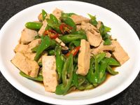 糯米椒炒豆乾～全素