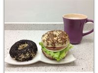 [Witi✿Kitchen](麵包機-麵包)亞麻籽貝果三明治
