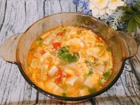 家常料理-番茄豆腐蛋花湯