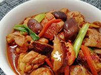 蔥燒香菇雞