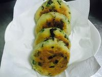 豆渣香蔥菇餅