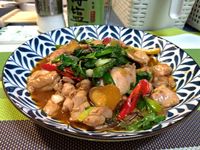塔香三杯雞丁