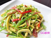 【黃金玄米油清爽料理】豬肉乾炒豌豆莢絲