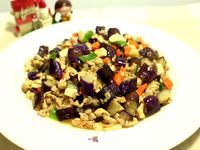 茄丁炒肉末