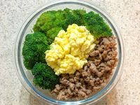 日式三色丼飯 雞鬆蓋飯 快速便當菜