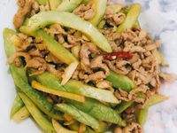 辣炒醃黃瓜肉絲