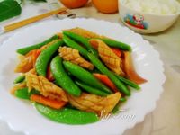 甜豆炒魷魚花