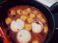 手作南瓜圓紅豆湯+紅豆湯圓
