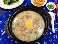 月見牛肉粥