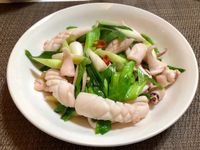 透抽炒青蒜苗
