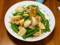 丸子炒甜豆