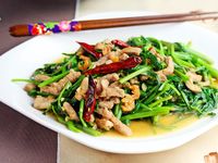 《好菜網》空心菜炒肉絲
