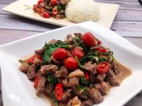 塔香牛小排丁～一道料理搞定一餐