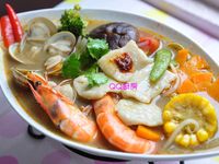 【穀盛綠咖哩】香辣綠咖哩海鮮麵疙瘩