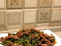 沙茶肉片炒空心菜😋 #肉質鮮嫩不柴