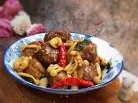三杯豬肉丸子