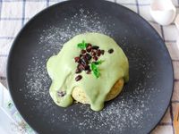 抹茶戚風蛋糕佐抹茶奶醬