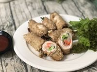 銀芽韭菜雞肉捲