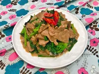 花菜苗炒牛肉