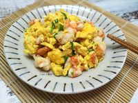 好下飯!嫩蛋炒蝦仁【藍鑽蝦】