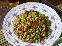 [蔬食]脆甜四季豆炒肉末