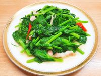 豌豆苗炒肉絲