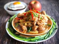 蔥燒去骨雞腿