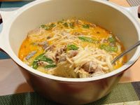 冬天吃豬肉豆漿烏龍麵🍲