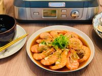 蒜泥豆腐蒸蝦
