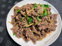 快炒蒜苗嫩牛