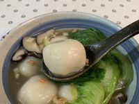 【老菜脯鹹湯圓】 加蔥香鵝油，香氣秒升級