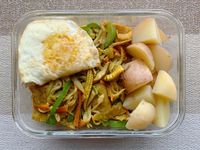咖哩杏鮑菇炒麵