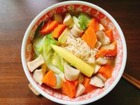 剝皮辣椒味噌麵線｜15分鐘上菜素食