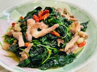 辣椒葉炒肉絲