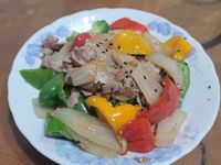肉炒彩椒