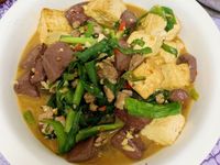 豆腐豬血韮菜燒