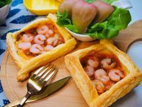 『晚餐食譜』- 蝦仁蘑菇醬烤起酥盒