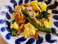 韭菜蛋炒肉片