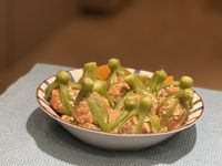 秋葵鑲肉丸