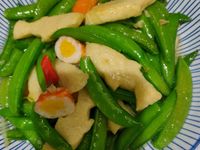 甜豆炒甜不辣