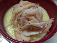 櫻花蝦吻仔魚蒸蛋