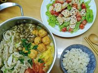 蔬菜湯底火鍋+蓮藕沙拉