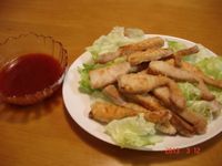 煎鮪魚。