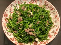 肉末炒水蓮