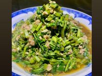 空心菜炒肉末