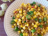 秋葵玉米肉末