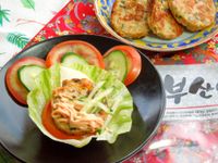 生菜魷魚煎餅